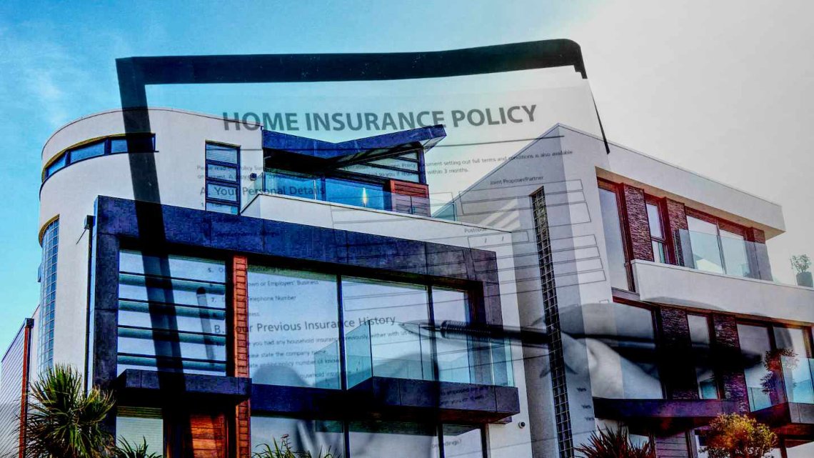 Image of a Home Insurance Policy Application and a property