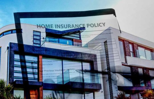 Image of a Home Insurance Policy Application and a property